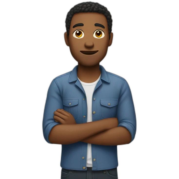 man no with hands emoji