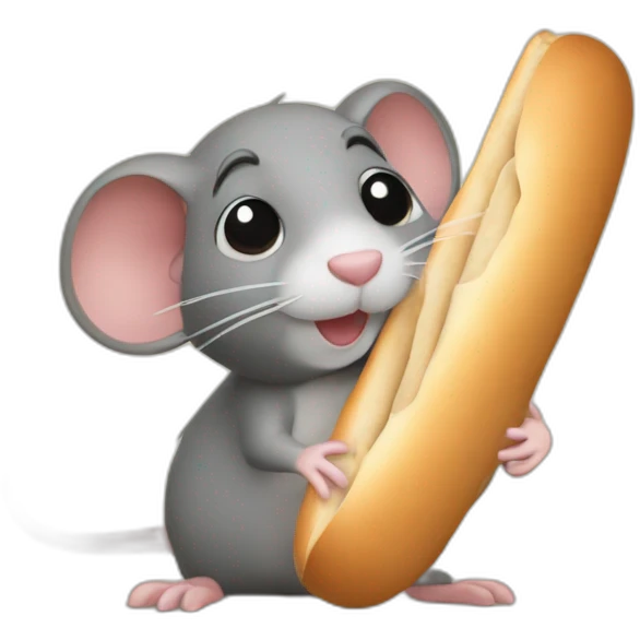 Parisian rat baguette emoji