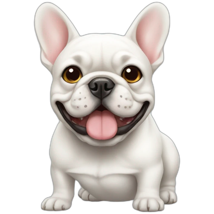 white french bulldog emoji