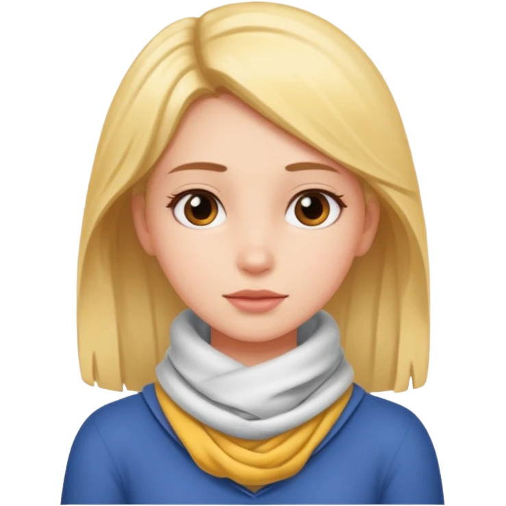 A girl with her hands wrapped around her neck  emoji
