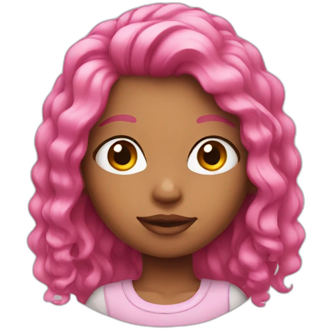 girl with pink hair emoji