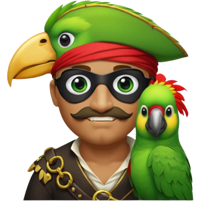 pirate and parrot emoji