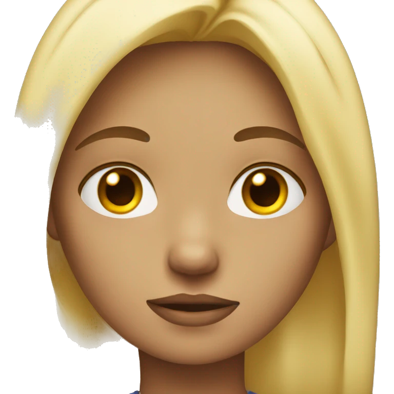 Blond Girl bored  emoji