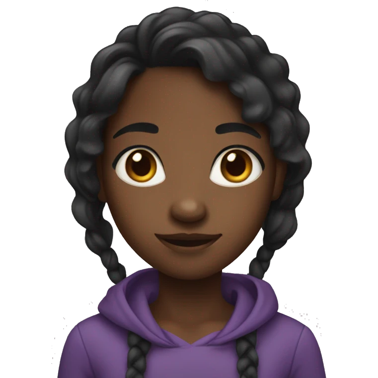 A black 12 years old girl emoji