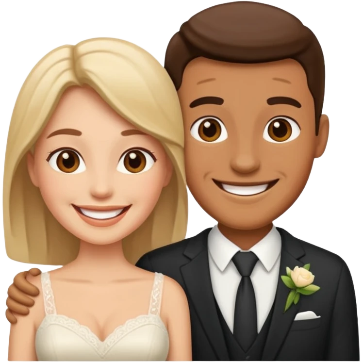 Married couple male and female emoji