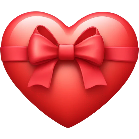 Red heart with bow emoji