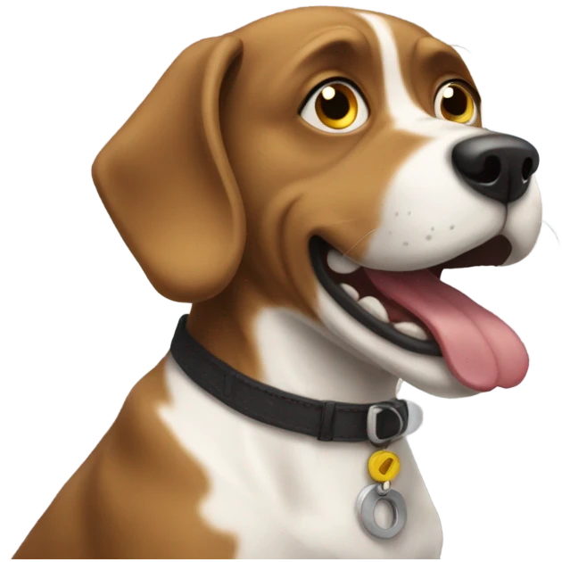 Crazy dog emoji