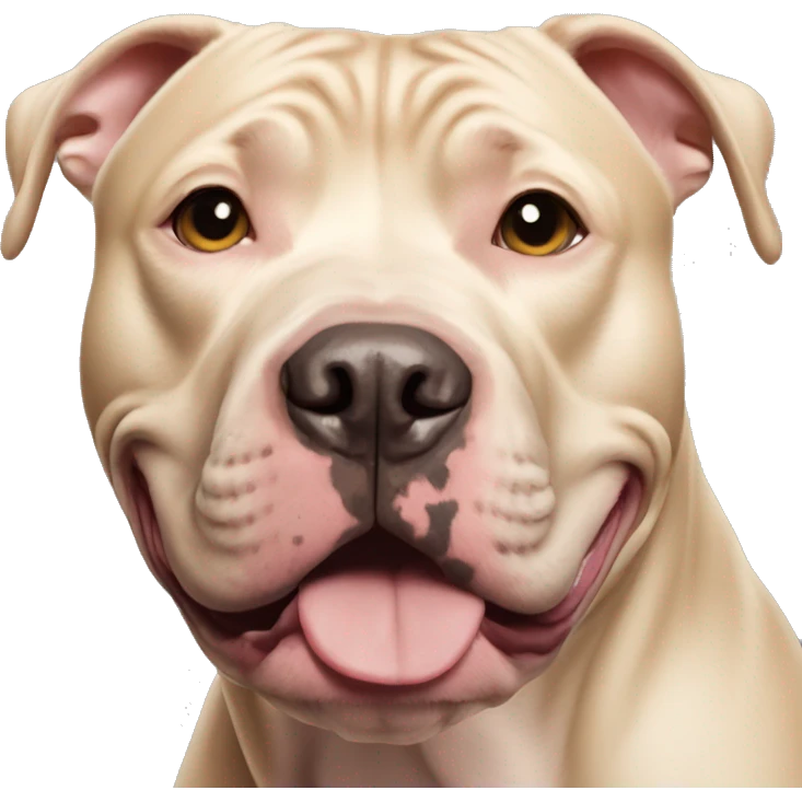 Champagne colored pitbull emoji