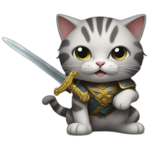 Cat With Sword emoji