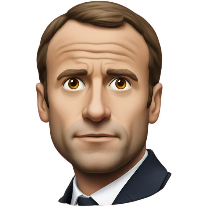 macron tete toute rouge emoji