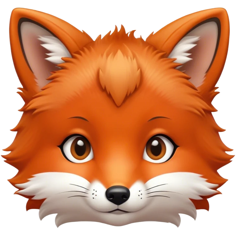 Cute baby fox head emoji