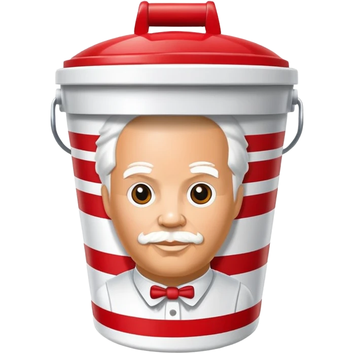 kfc bucket white and red stripes empty emoji