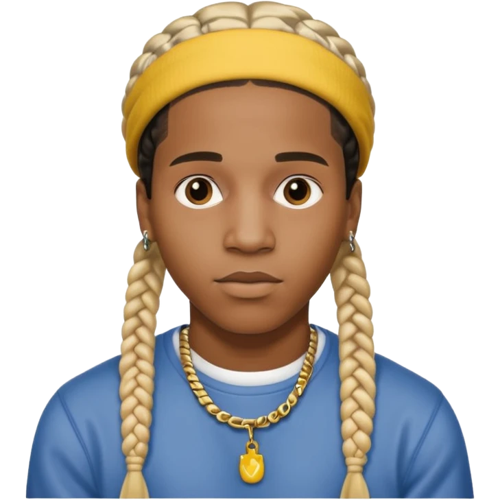 asap rocky, pretty bratz man, with cornrows emoji