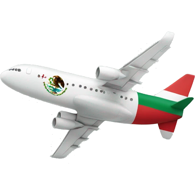 plane with mexico flag on one side as if it was the plane's logo emoji