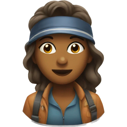 Kimberly looking out a plane window emoji