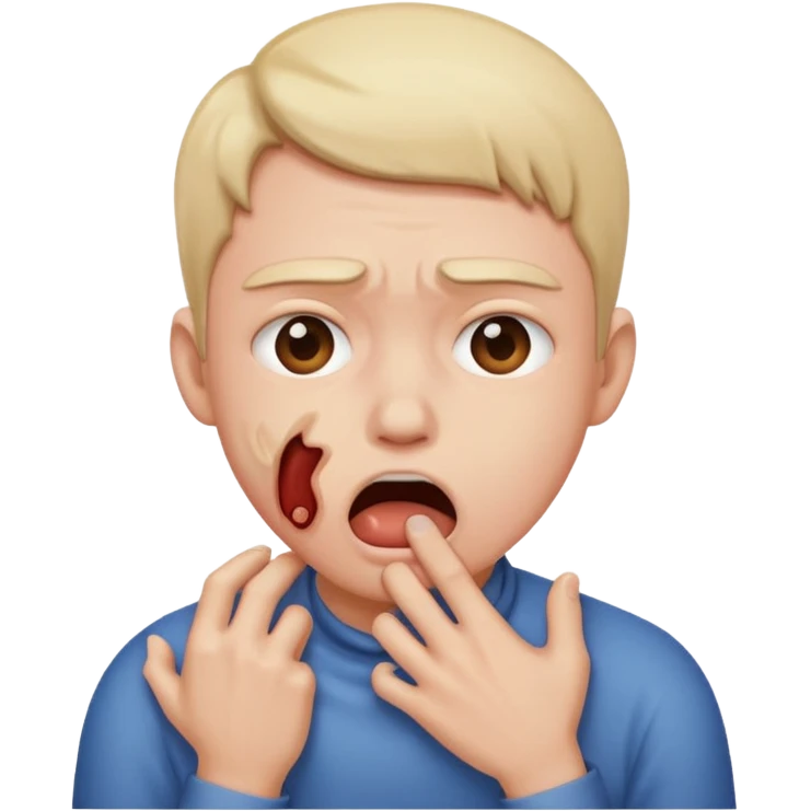 Choking yourself dramaticly emoji