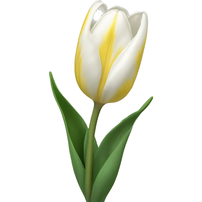 Flores de tulipán blancos  emoji