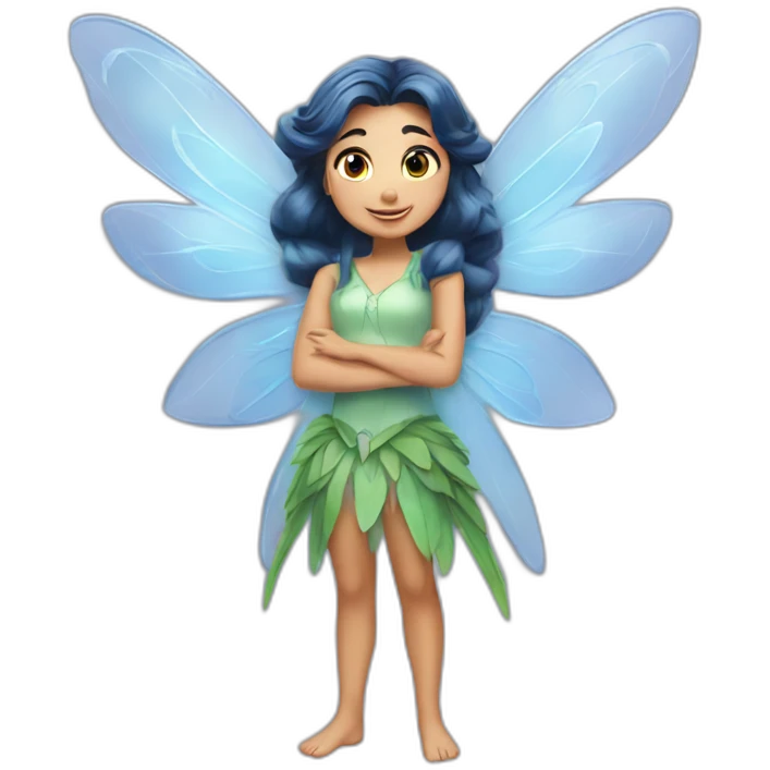 Silvermist from “disney fairies” with huge wings emoji