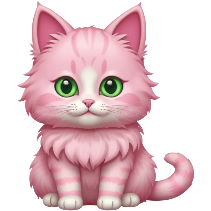 Pink cute cat emoji