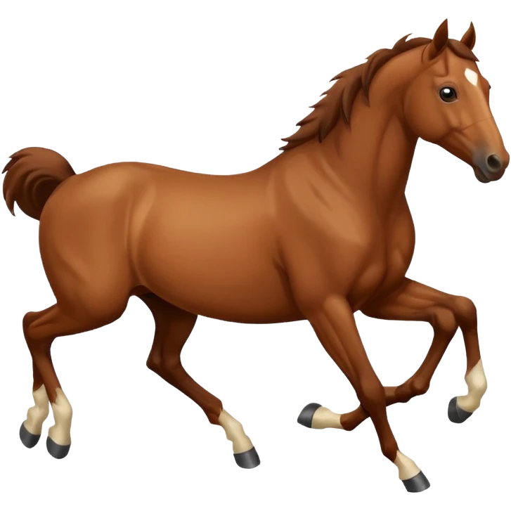 horse kicking pose emoji