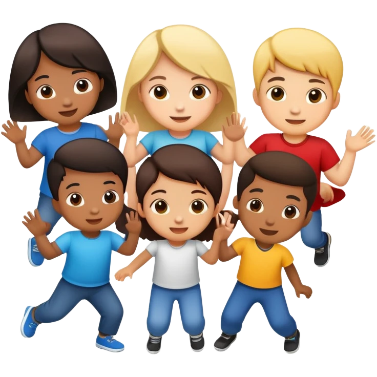 Boys and Girls Kids all ethnicity pack emoji