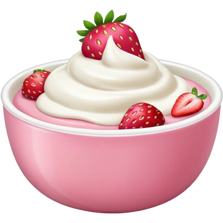 Strawberry yogurt emoji
