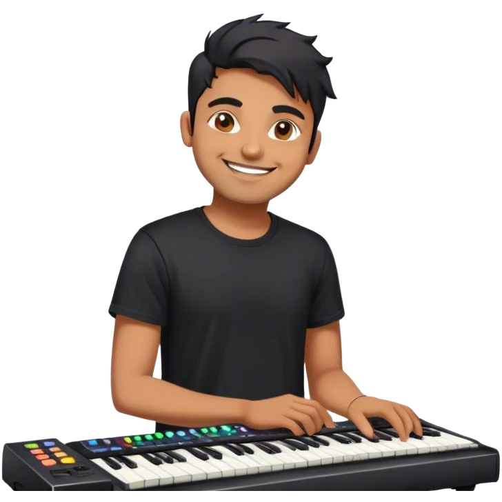 Indian guy who is also an electronic musician emoji
