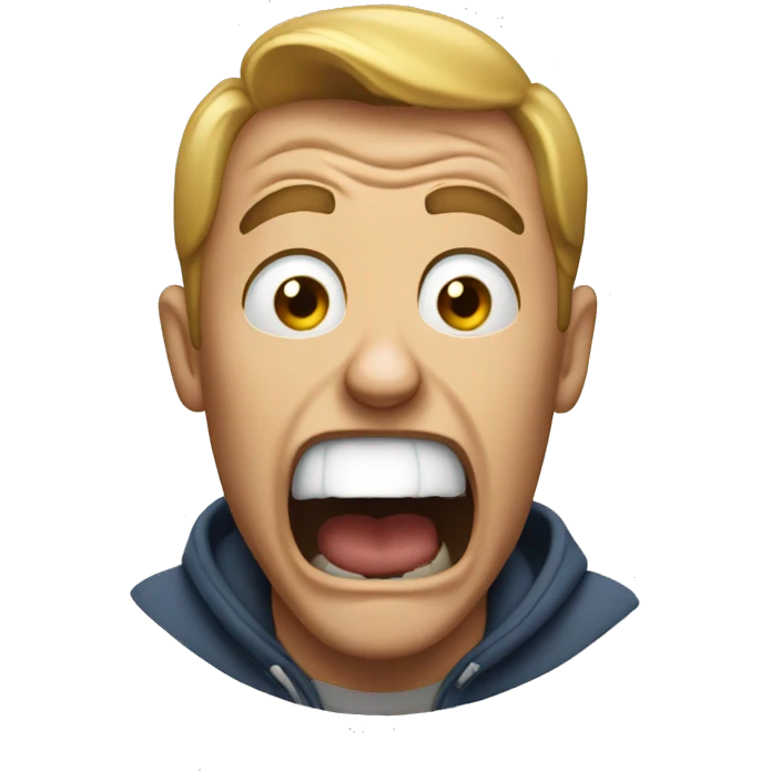 screaming man freaking out emoji
