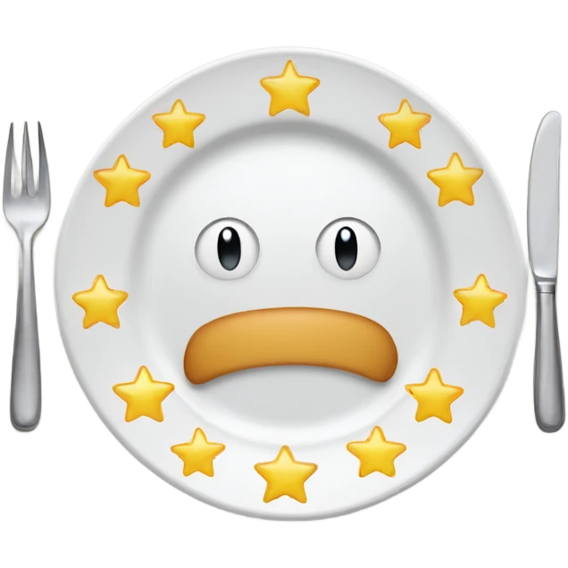 5 star dinner plate  emoji
