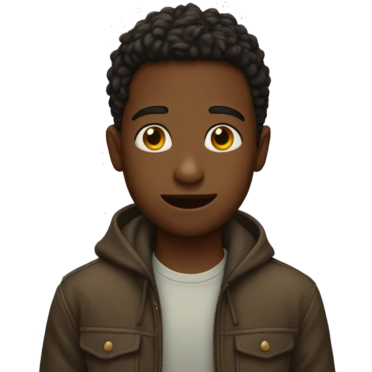 Boy with bog  emoji