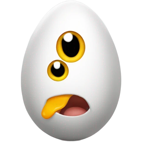 egg with a surprised face emoji