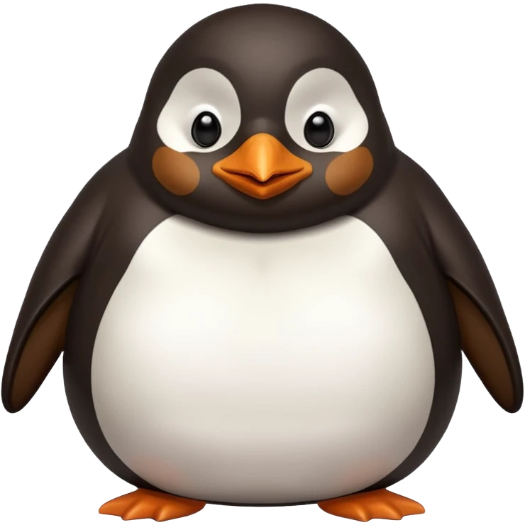 Fat Penguin Eating Chocolate emoji