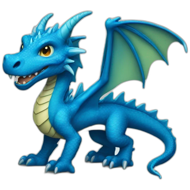 Dragon blue emoji