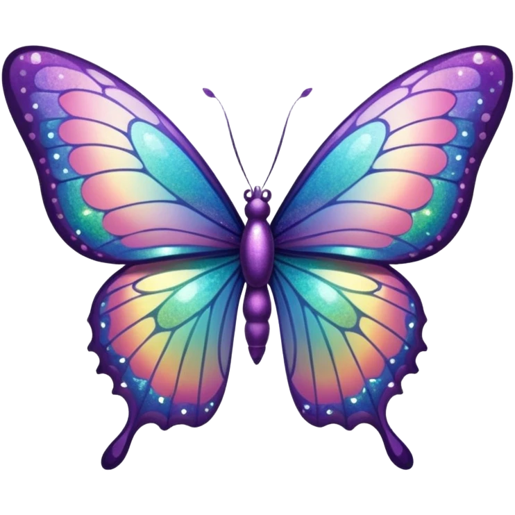 glitter butterfly emoji