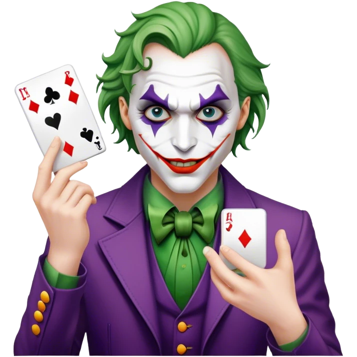 the joker doing a magic trick emoji