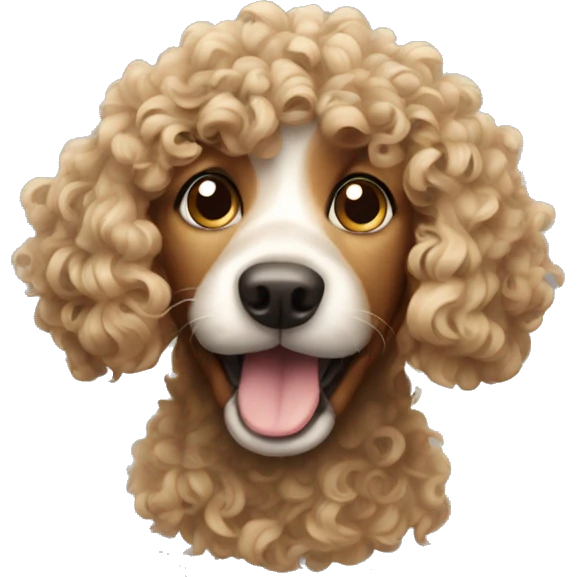 Curly dog emoji