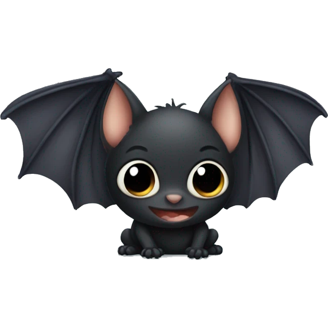 Black baby bat  emoji