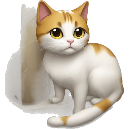 The cat sad with the tomb emoji