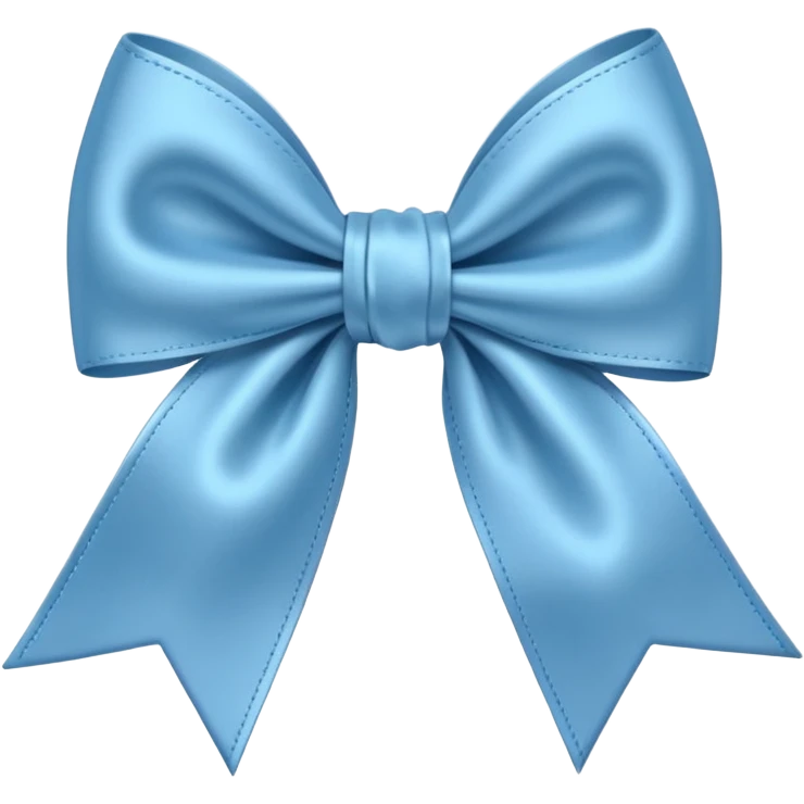 Soft blue bow emoji