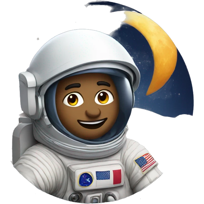 french guy on the moon emoji