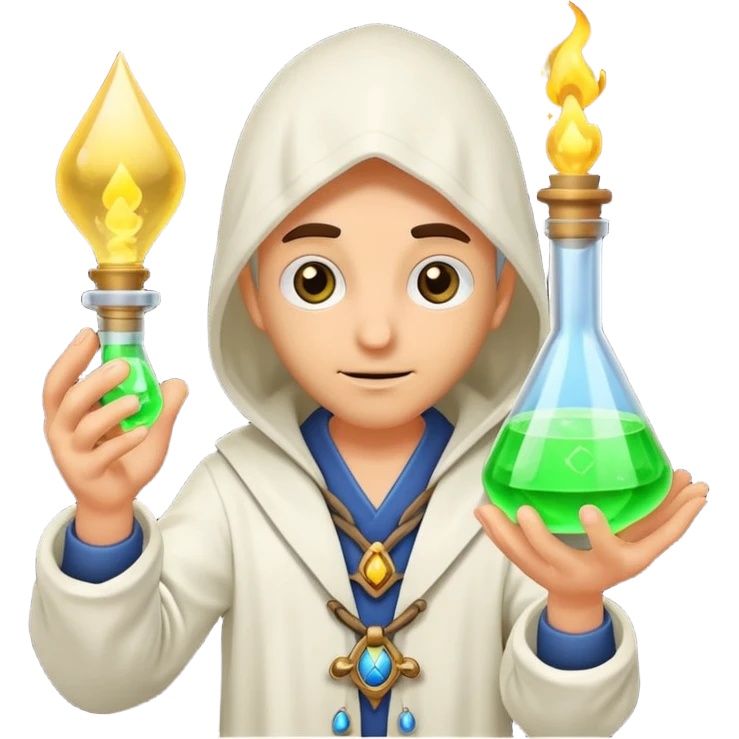 alchemist offering mysterious glowing vial emoji