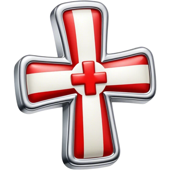 Red cross chrome hearts simple emoji