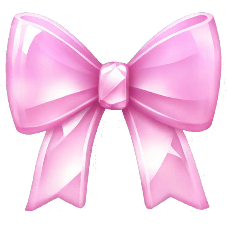 Light pink crystal bow emoji
