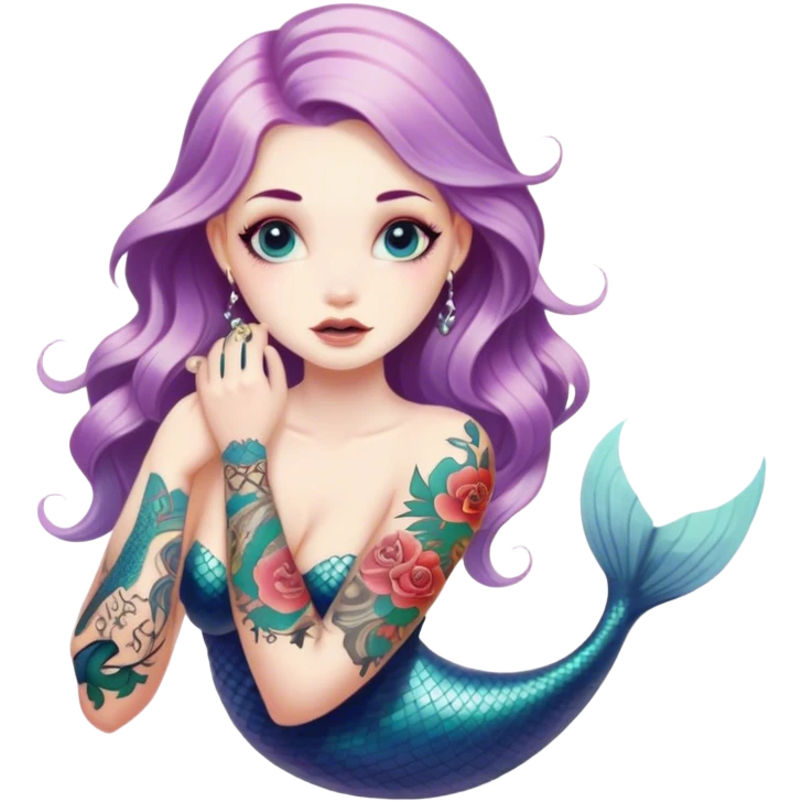Mermaid with tattoos  emoji