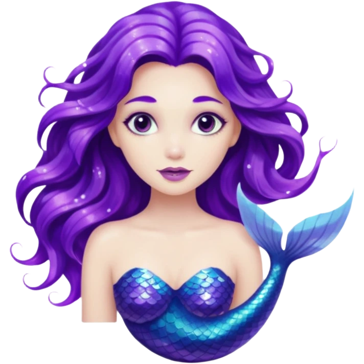 glitter purple mermiad emoji