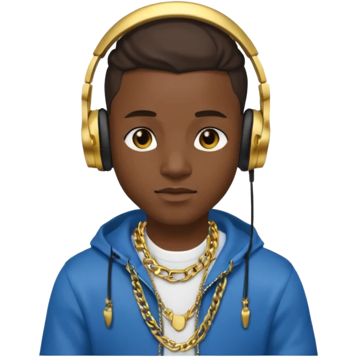 Avatar rapper with headphones  emoji