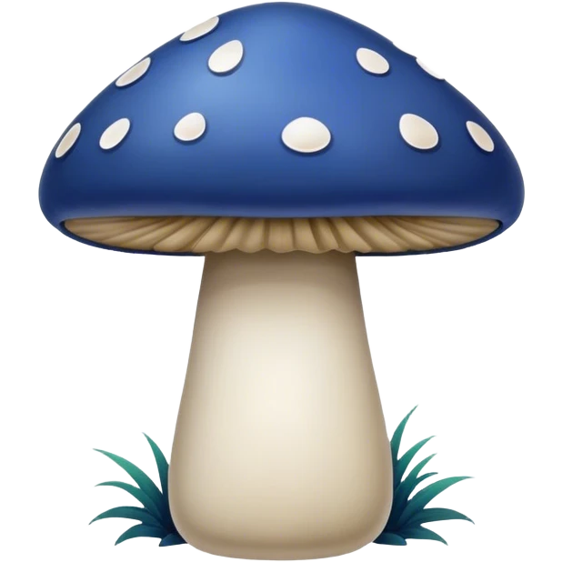 mushroom navy blue  emoji