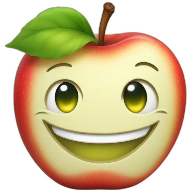 smirking apple emoji