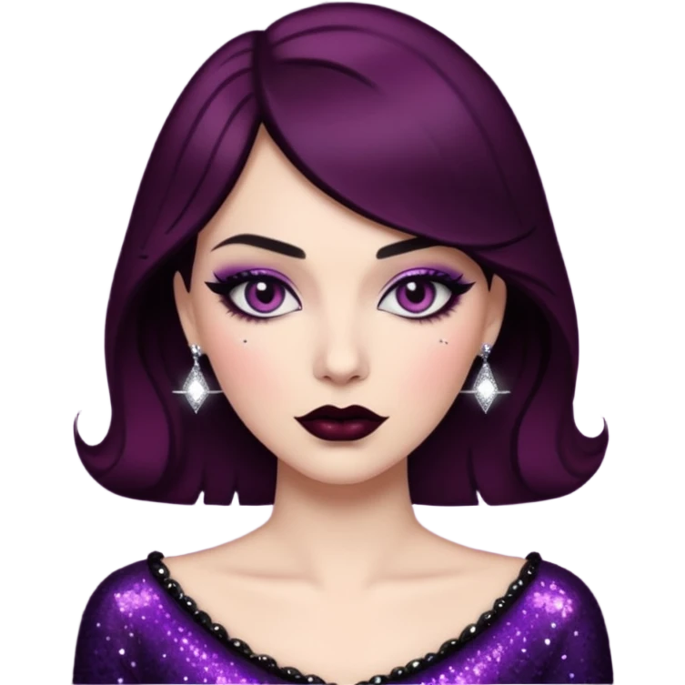 Glitter noir darling emoji