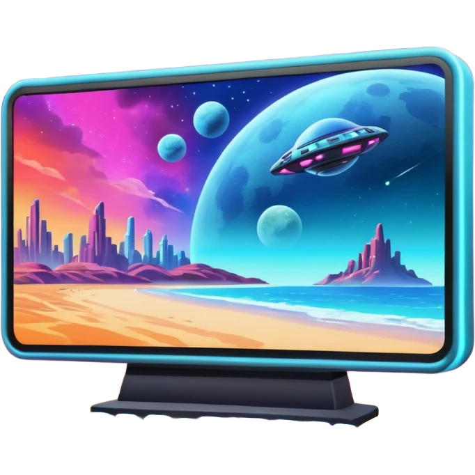 big screen with a movie emoji